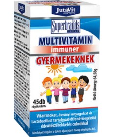JUTAVIT (JUVITA) MULTIVIT.IMMUNKOMPL.GYERMEK 45X  Vitaminok és Nyomelemek  1,490.55 Dió patika online gyógyszertár internetes...